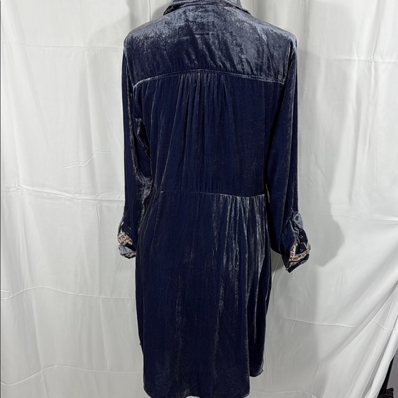 Maeve Velvet D-Ring Belted Navy Tunic Dress Size 14 - Picture 9 of 13